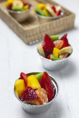 Recyclable take away fruit cups