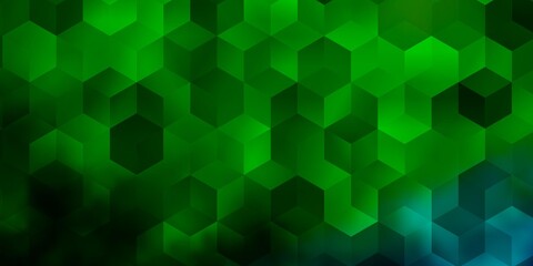 Light Multicolor vector background with set of hexagons.