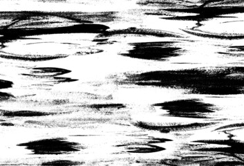 Vector brush sroke texture. Distressed uneven grunge background. Abstract distressed vector illustration. Overlay over any design to create interesting effect and depth. Black isolated on white. EPS10