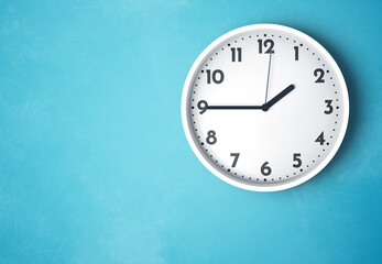 Obraz na płótnie Canvas 01:45 or 13:45 wall clock time