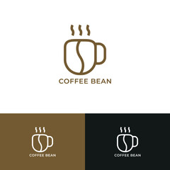 Simple monoline sunset and sunrise logo template