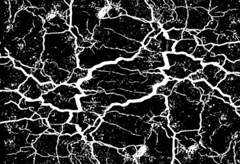 Obraz premium Scratched and Cracked Grunge Urban Background Texture Vector. Dust Overlay Distress Grainy Grungy Effect. Distressed Backdrop Vector Illustration. Isolated Black on White Background. EPS 10.