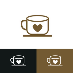 Simple monoline sunset and sunrise logo template