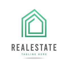 Abstract art logo graphic building business company, sign real estate agency, icon construction, brand architecture, symbol skyscraper home big city.Design template modern vector isolated one line