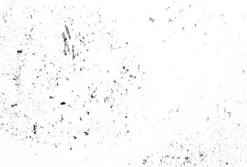 Abstract vector noise. Small particles of debris and dust. Distressed uneven background. Grunge texture overlay with fine grains isolated on white background. Vector illustration. EPS10.