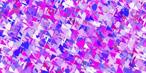 Light purple, pink vector template with triangle shapes.