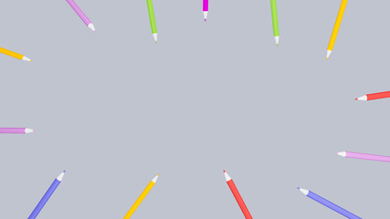 3d render pencil illustration background