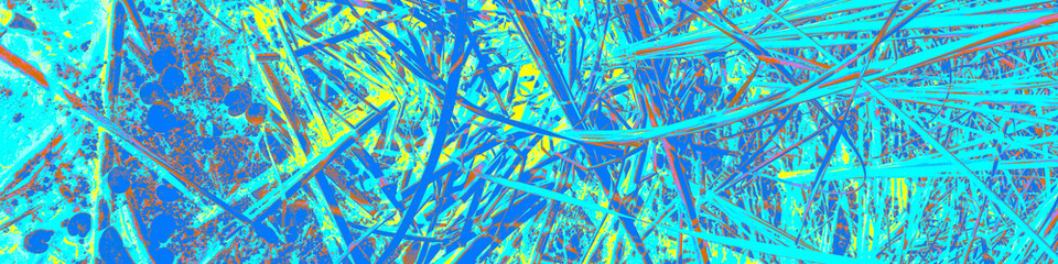 Blue Organic Banner. Neon Palm Print. Colourful Fresh Background. Azure Artistic Design. Trendy Pattern. Pink Feminine Design. Botanic Template. Abstract Backdrop.