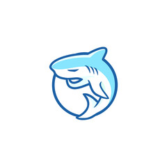 Simple and elegant Shark Logo vector illustration,
Shark icon isolated on white background. Vector art.

