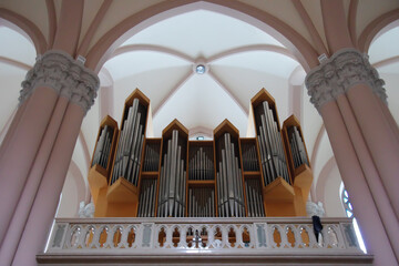 Castelpetroso - Molise -  Basilica Minore dell'Addolorata Sanctuary - The imposing pipe organ