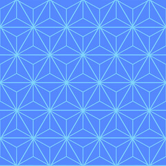 seamless geometric grid pattern on blue background