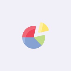 Vector color flat chart diagram icon illustration
