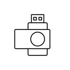 USB stick flat design icon