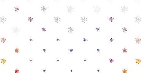 Light Blue, Yellow vector background with covid-19 symbols.