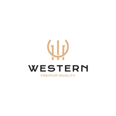 letter w logo design with simple style unique vector
