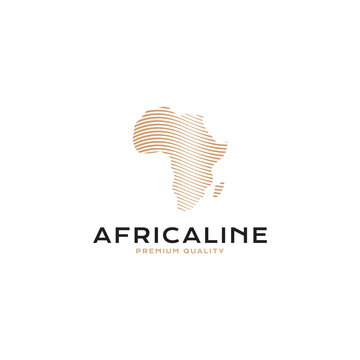 African logo design with simple line style