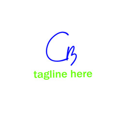 Cb initial handwritten logo for identity