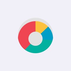 Vector color flat chart diagram icon illustration