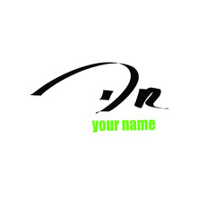 Obraz premium DR initial handwriting logo for identity