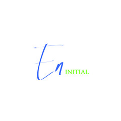 En initial handwriting logo for identity
