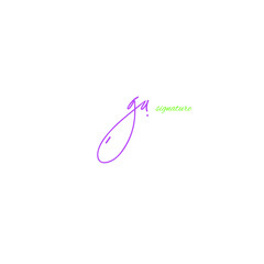 ga initial handwriting logo for identity 
