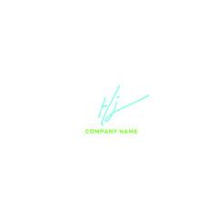 Hj initial handwritten logo for identity 