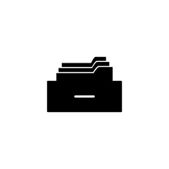 File Cabinet Icon Vector Design Template