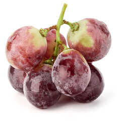 Red grape berry bunch isolated on white background cutout