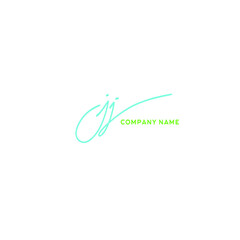 jj initial handwriting logo for identity 