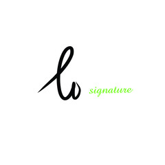 Fototapeta na wymiar Lo initial handwritten logo for identity