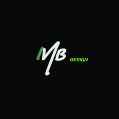 MB initial handwritten logo for identity