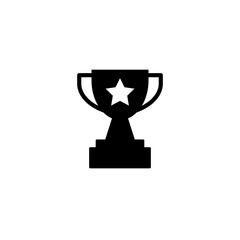 Trophy icon design logo vector template illustration