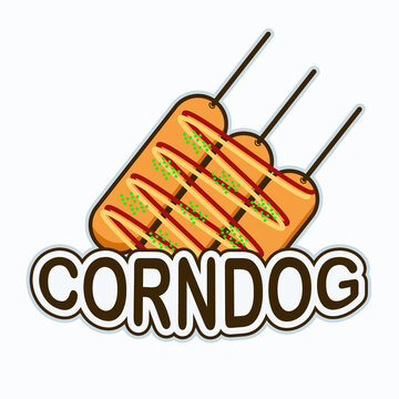 corndog food vector to make a corndog shop or restaurant logo