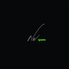 NN initial handwriting logo for identity