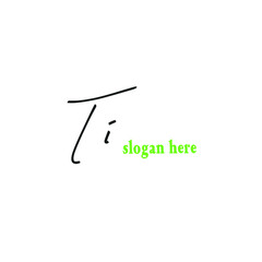Ti handwritten logo for identity