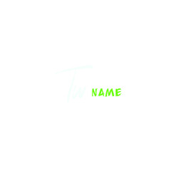 Fototapeta na wymiar Tw handwritten initial logo for identity