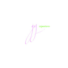 yy handwritten initial logo for identity