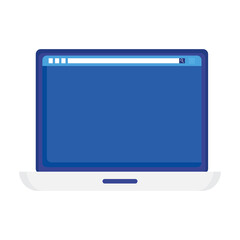 laptop computer portable device icon vector illustration design