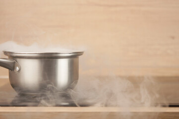 Kitchen sketching. The ladle on a hot stove.