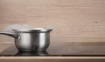 Kitchen sketching. The ladle on a hot stove.