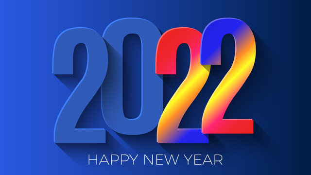 Happy New Year 2022 background. Greeting card design. Vector illustration.