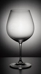 glass empty on gray background