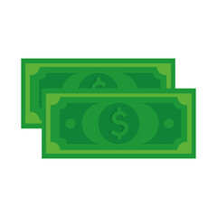 bills money dollars isolated icon vector illustration design