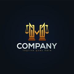 Lawyer and Attorney Office Concept Logo Design