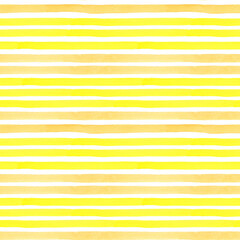 Watercolor lines seamless pattern Desert. Hand drawn. Yellow and orange color stripes on isolated on white. Good for fabric, textile, wrapping paper, wallpaper, prints