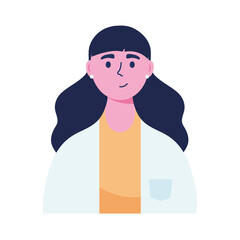 young female doctor avatar character vector illustration design