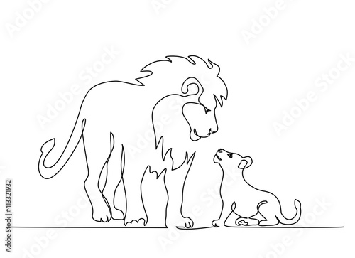 95 Sample How to sketch draw an easy lion cub standing up with Sketch Pencil