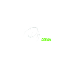 DH Initial Isolated Logo for Identity