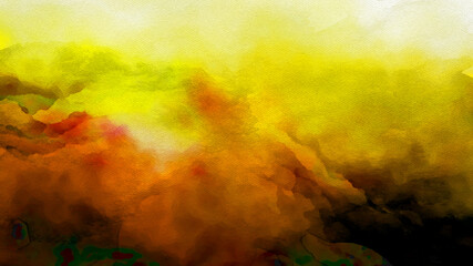 Obraz na płótnie Canvas Orange and Yellow Grunge Watercolor Texture Background