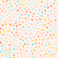 Fototapeta na wymiar Terrazzo colorful seamless pattern design. Pink, yellow and blue colors